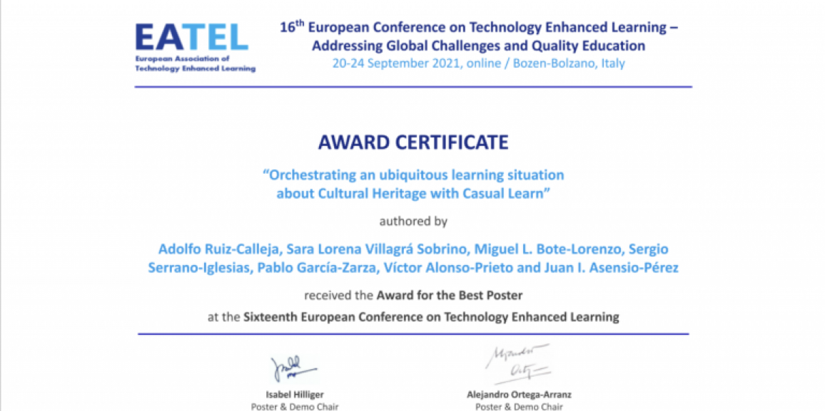 Best Poster Award for Casual Learn at EC-TEL 2021